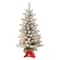 3ft. Pre-Lit Flocked Fraser Fir Artificial Christmas Tree, Clear Lights